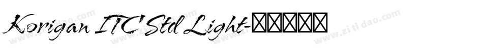 Korigan ITC Std Light字体转换